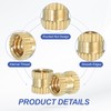 PATIKIL 1/4"-20 Threaded Inserts, 40 Pcs Female Metric Brass Knurled