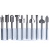 Wolfride 10Pcs HSS Router Bits, Carbide Engraving Bit Set with