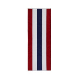Patriotic Cotton Pull Down Banner By Old Glory Bunting. 5 Stripe Red, White and Blue fully sewn 4th of July USA Banner - 18" x 8'. Made in America