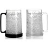 Doytn Double Wall Gel Frosty Freezer Ice Mugs Clear 16oz