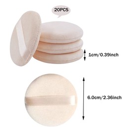 20 pieces soft powder puff for the face, make-up puff pad, plush loose powder puff, cosmetic powder puff, face powder puff, cotton powder puff, for face body
