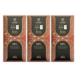 Auro Reserve Saloy 70% Dark Chocolate 3 Pack - Filipino Chocolate - Premium, Made At Origin, Direct Trade, Bean-to-Bar, Woman Owned, BIPOC Owned - Vegan, Gluten-Free - Bundle