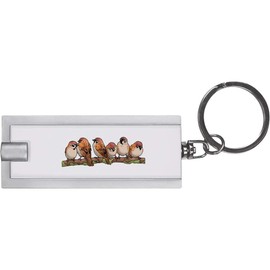 Azeeda 'Sparrows On A Branch' Keyring LED Torch (KT00029793)