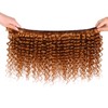 Color #30 Bundles Human Hair Brown Deep Curly Bundles Light