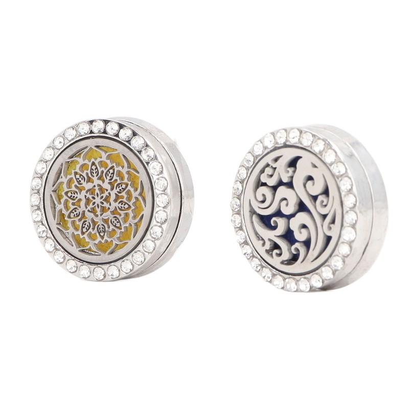 Car Essential Oil Diffuser Stainless Steel Compact Vent Clip Aromatherapy