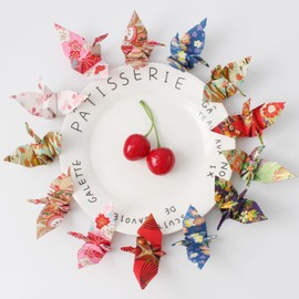 Pack of 50 Origami Paper Cranes Origami Paper Cranes Rainbow Origami Cranes Handmade Origami Paper Crane Cord for Decoration of Weddings, Parties, Backdrops and Homes, 5.5 cm (D)