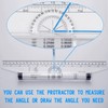 Frienda 2 Pieces Plastic Measuring Rolling Ruler Drawing Parallel Multifunctional