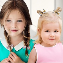 Pack of 20 Baby Hair Scrunchies, Hair Bobbles for Children, Girls, 3.5 cm / 1.37 inches, Elastic, Bow Headband, Ponytail Holder, Hair Accessories for Girls, Children, Toddlers, Baby