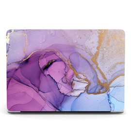 Hard Case Compatible with MacBook Air 13 inch Case 2017 2016 2015 2014 2013 2012 2011 2010 Release Model A1466 A1369, Color Printing Matt Plastic Hard Shell Case Cover - Purple Marble