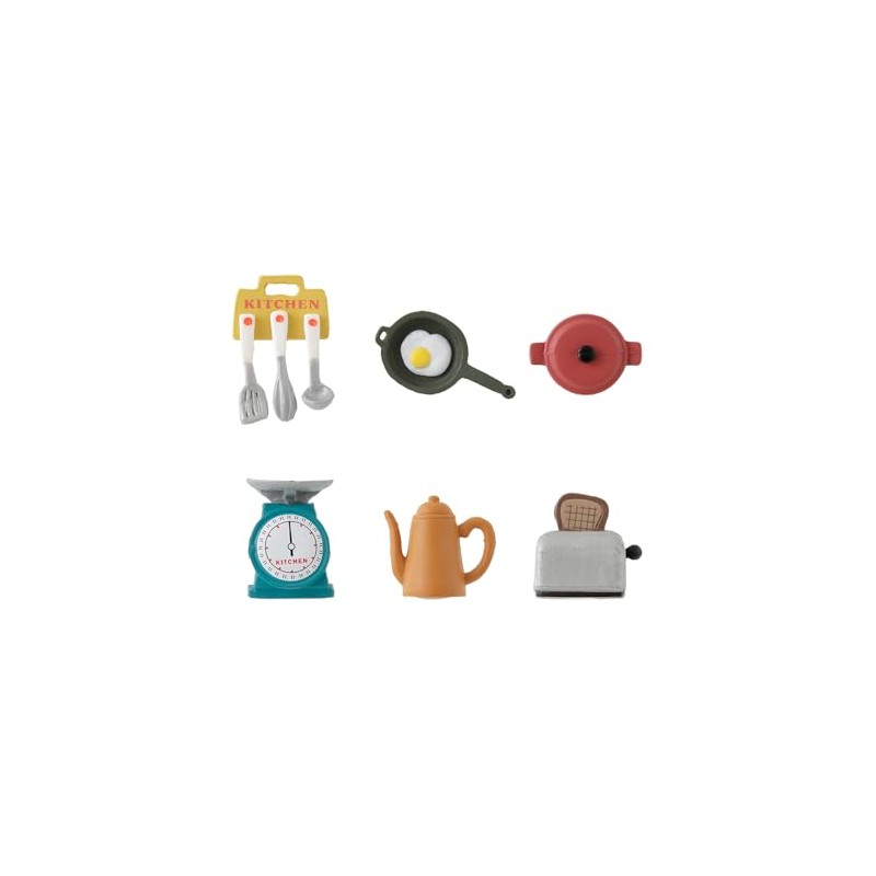 Midori 43428006 Mini Magnets, Set of 6, Kitchen Pattern