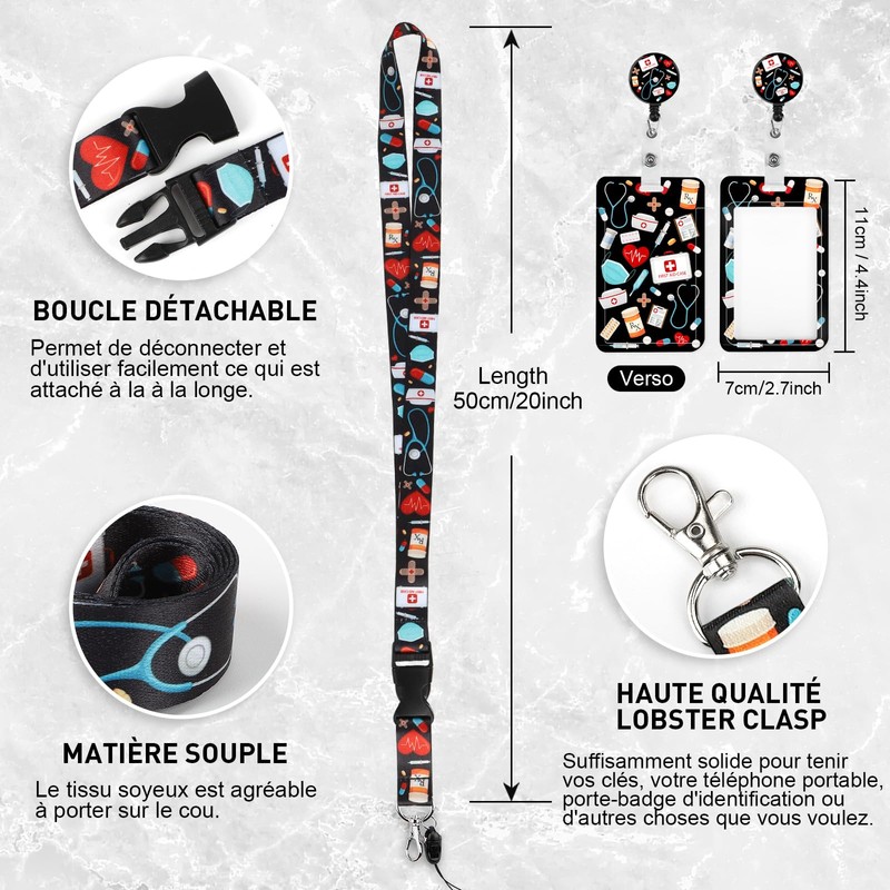 ID Card Holder with Strap, Card Holder ID Card with