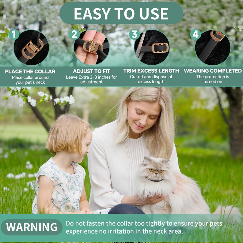 Cat Collar, Water-Resistant Soft Rubber Pet Collar, Adjustable Collars Cats