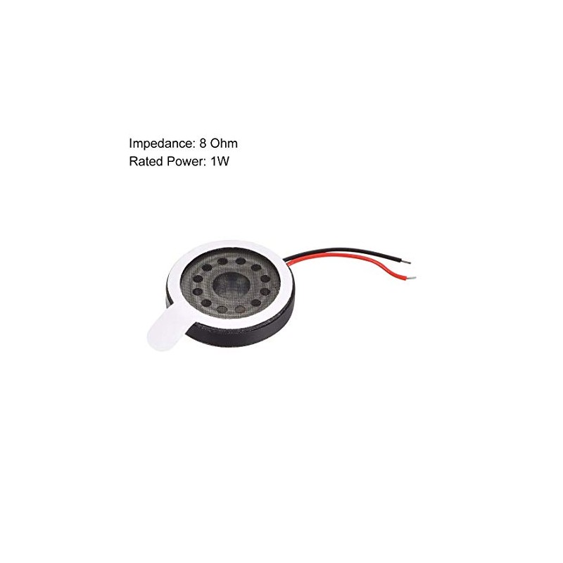 uxcell 1W 8 Ohm 16mm Dia Speaker with Wire for