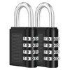 ZHEGE Lock with Combination Code, Combination Lock, 4 Digits, Padlock
