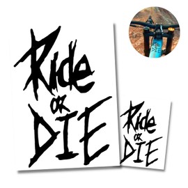 Ride or Die Sticker MTB Downhill Enduro Decal BMX Motocross Mountain Bike Frame Fun Car Slap Funny Helmet Laptop Fridge Toolbox JDM E-BIKE XC Dirt Jump Gravel Fat Bike Trails skateboard Laptop (White)