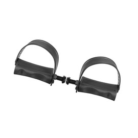 Hihaha 1 Pair Exercise Bike Pedals with Straps 1/2 Inch Spindle Cycling Parts 12.7mm Spindle Black Durable Material
