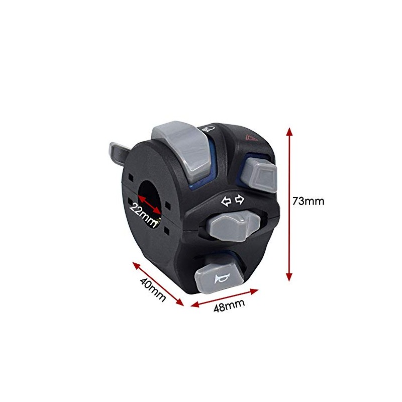 LED Motorcycle Steering Wheel Switch Combination Horn Switch Steering Switch
