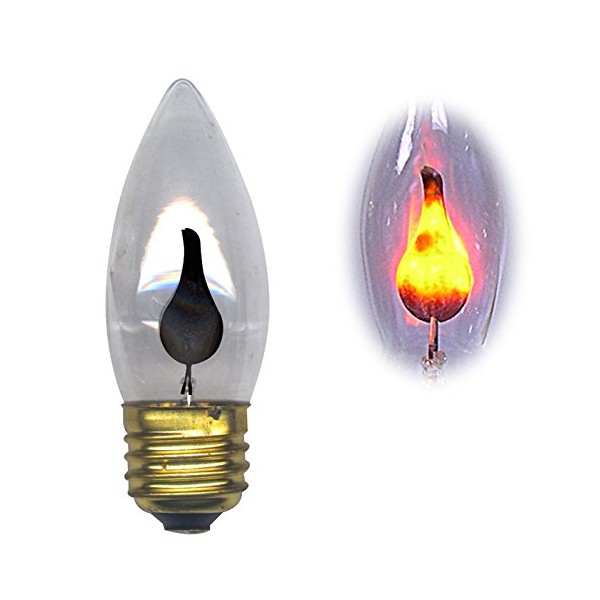 National Artcraft Flicker Flame Bulb with Standard Base Flickers with A Soft Orange Glow (Pkg/5)