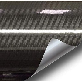 VVIVID Epoxy High Gloss Black Carbon Vinyl Automotive Wrap Film DIY Easy to Install No Mess (1.49ft x 5ft)