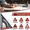 7 inch Carpenter Square, Woodworking Triangle Ruler Set, CNC Aluminum