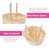 Happyyami 20Pcs Mini Basket Miniature Mini Woven Baskets with Handles