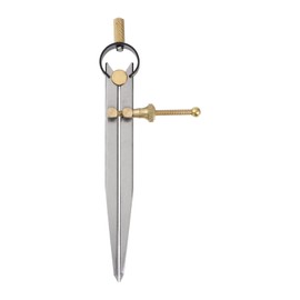 sourcing map Spring Joint Caliper 6 inch / 150mm Steel Spring Divider Caliper with Brass Fulcrum for Metalworking Geometry Drawing Woodworking, Flat Leg