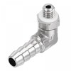sourcing map Nickel-Plated Copper Hose Barb Fitting Elbow 6mm Barbed
