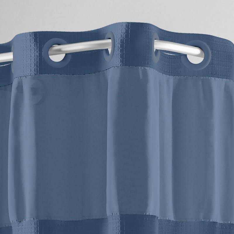 Hookless It’s A Snap! Waffle Shower Curtain, 3-in-1 Curtain Includes