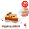 Goiio 100 recipientes de plástico para rebanadas de tartas, tapa