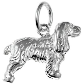 King Charles Cocker Spaniel Dog 925 Sterling Silver Charms for Bracelets Necklaces for Women - Fit European Link Charm Bracelet Necklace - Cute Women's Charms - Slider Dangle Charm