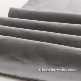 HeimenAogo Egyptian Cotton Duvet Cover Set California King, Ultra Soft and Breathable Comforter Cover with Zipper Closure, High Thread Count Long Staple Cotton Blanket Cover 3pcs, Alloy Gray