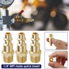 10Pcs Heavy Duty Brass 1/4-Inch NPT Air Hose Quick Plug