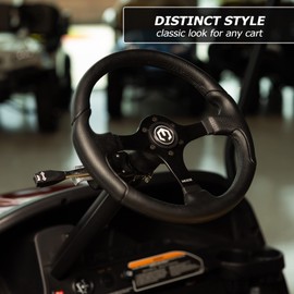 MODZ Driskill Golf Cart Steering Wheel with Adapter - Fits All Yamaha Models - Black