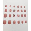 Set of 24 nail tips, with a delicate 3D flower,