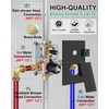 GBBNE Shower Faucet Set 8-Inch Rain Shower System Matte Black