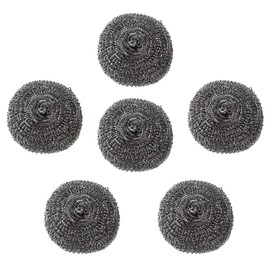 6 Pieces Metal Scouring Sponge Steel Stainless Steel Wire Balls Sponge Cleaning Pad for Kitchen, Home and Restaurant