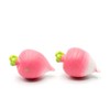 Miniblings Radish Stud Earrings Radi Radish Veggie Vegan Bread Vegetable