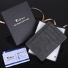 Teskyer Slim Wallet for Men, Minimalist Front Pocket RFID Blocking
