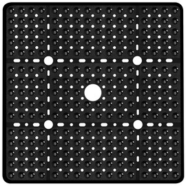 Naoloture Naoloture Large Black Square Shower Mat Non Slip 27 x 27 Inch, Shower Bath Mats Tub Mat for Inside Shower Bathroom Floor, Shower Stall Mats with Big Suction Cups Drain Holes, Easy Washable, BPA-Free