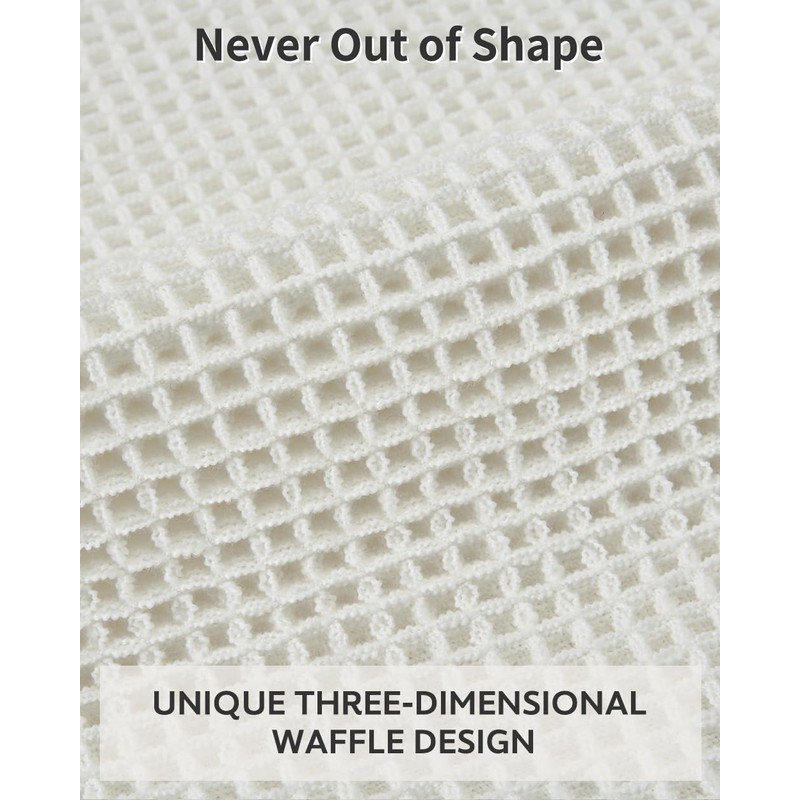 Waffle Bath Mat, Super Absorbent Non Slip Bath Mat Ultra