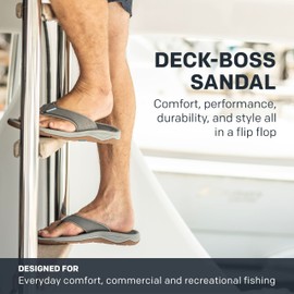 Grundéns Men’s DECK-BOSS Sandal | Durable, Supportive, Brindle, M 10