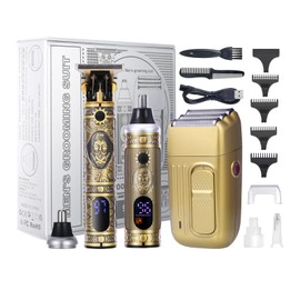 Bestauty 3 in 1 Beard Trimmer Kit, Electric Shavers for Men, Cordless Nose Hair Trimmer Foil Shavers Hair Clippers, Men's Grooming Kit Gifts for Men