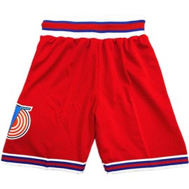 CAIYOO Space Movie Youth Basketball Shorts for Boys Fit Age 5-18 Kids (US, Alpha, X-Small, Regular, Red)