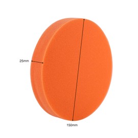 Esenlong Polierschwamm für Auto, 10 Stück/Set Polierset für Auto, 6 (150 mm), Polierschwamm, Politur, Wachs, Pad, Werkzeug für Auto, Polierpad, Orange, Polierpad