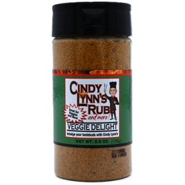 Cindy Lynn’s Veggie Delight Rub and Seasoning, 5.8 oz (Pack of 1), Use as Rub on Grilled Vegetables, Spice Rub for Grilling, Veggies & Even Popcorn, Gluten Free, No MSG Seasoning