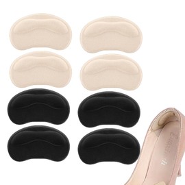 4 Pairs Shoe Heel Pads, Heel Cushion Pads Anti-Slip Heel Grips, Heel Grips for Ladies Shoes Too Big, Heel Cushions for Ladies Shoes, Heel Protectors Prevent Heel Slipping Out, Rubbing and Blisters