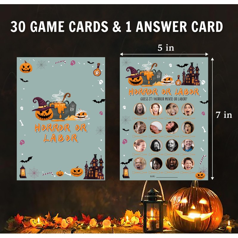 Halloween Party Horror or Labor Baby Shower Game - 30