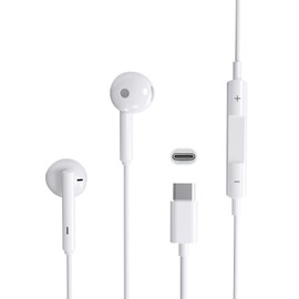 Earphones, Wired Earphones, Type-C Jack, HIFI Sound Quality, Volume Adjustment, Headset Mic, Ergonomic, Call Capable, High Resolution Clear Calls, Small and Lightweight, Commuting/Working/Running, No