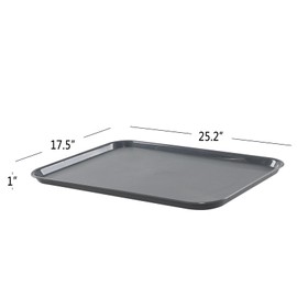 Kiddream 6-Pack Large Grey Boot Trays, Rectangular Serving Tray Shoe Trays