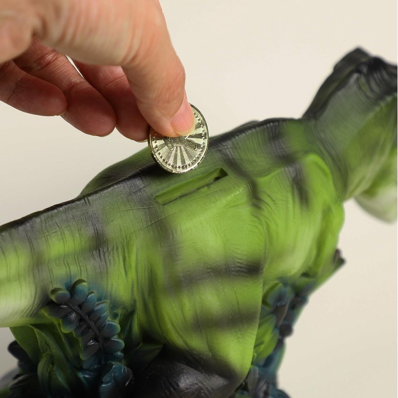 Gaolinci T-Rex Piggy Bank, Coin Bank, Change Bank, Decorative Dinosaur